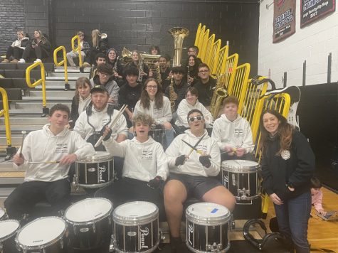Hyping up the crowd: Band meets basketball
